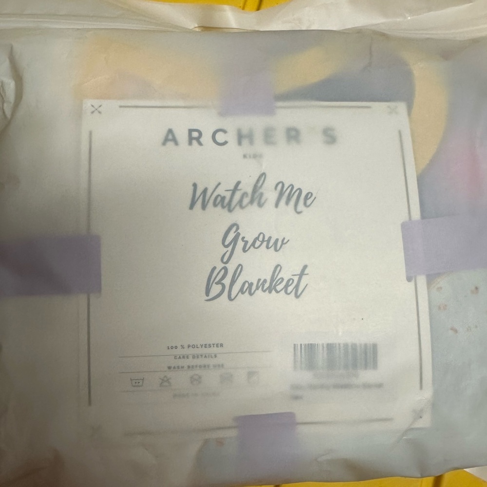 Archer’s Kids Neutral Boho Baby Milestone Blanket Watercolor Nursery NEW
